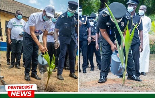 The Church of Pentecost, IGP plant trees at National Police Training School