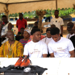 Tariq Lamptey Foundation donates football kits and equipment to two schools in Asamankese