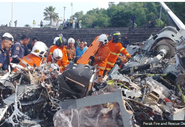 Ten dead as Navy helicopters collide mid-air in Malaysia