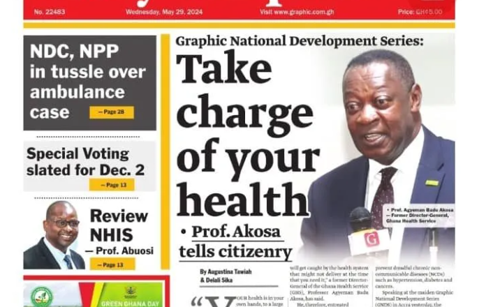 Ghanaian newspaper headlines: Wednesday 29th May 2024