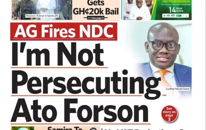 Ghanaian newspaper headlines: Friday 24th May 2024