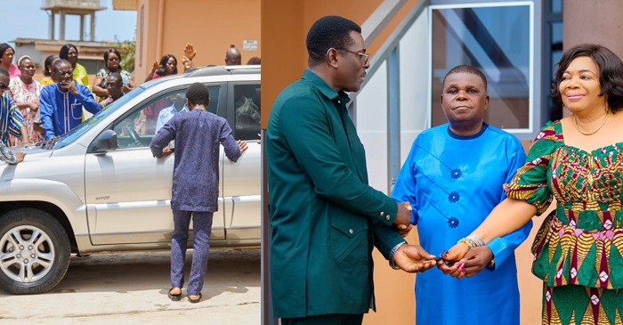 Former General Secretary And Wife Donate Vehicle To Abura Gyabankrom District