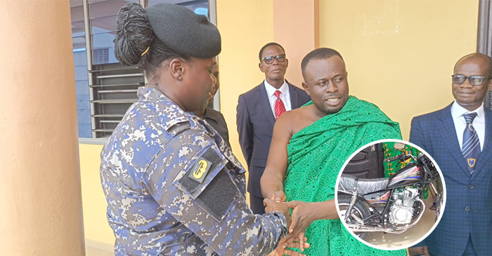 Aflao Area Donates Motorbike to Aflao Police Command