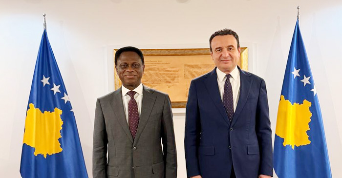 Apostle Nyamekye Meets Kosovo Prime Minister web