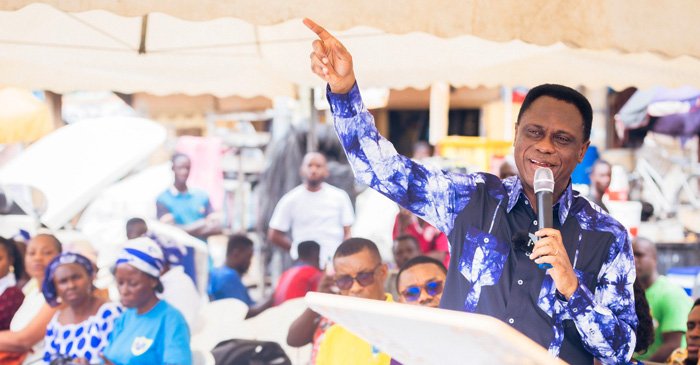 Chairman Nyamekye Takes The Gospel To Kaneshie Market, Abossey-Okai chairman nyamekye takes the gospel to kaneshie market, abossey okai web